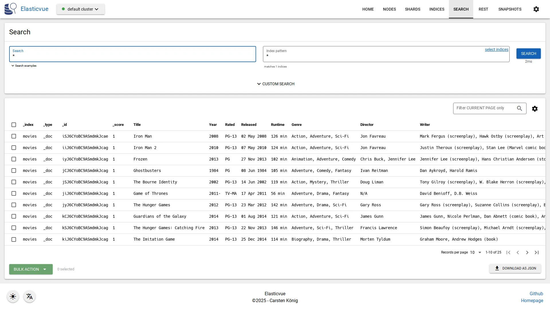 Search page light mode screenshot