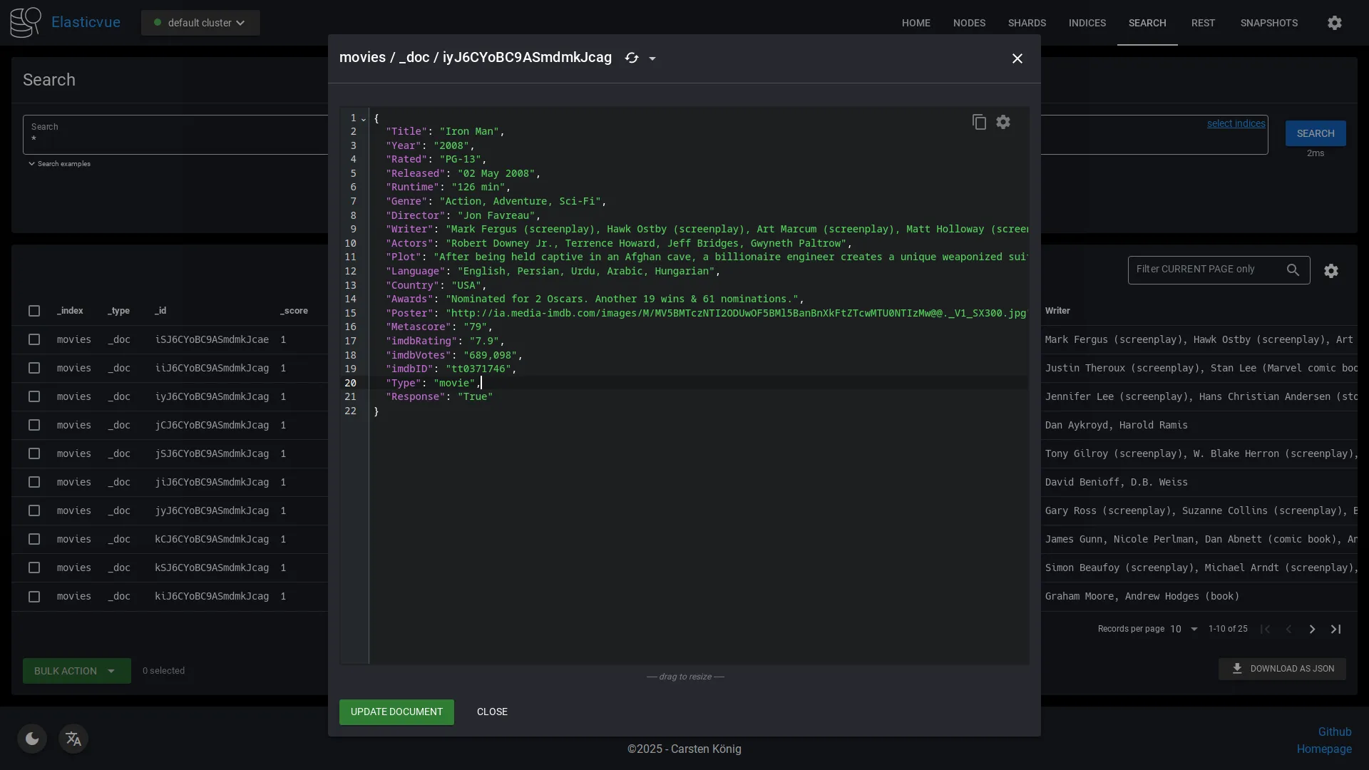 Document page dark mode screenshot